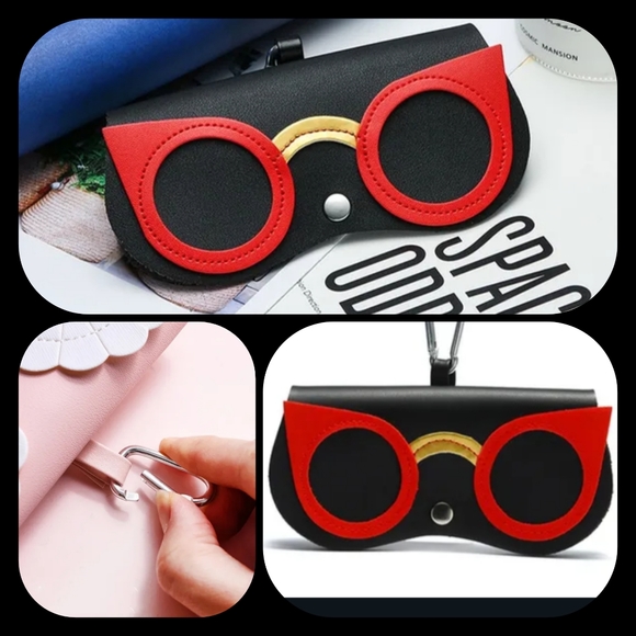 5/$25 Fun Sunglass holder, clip on, snap shut glasses or sunglasses case, NEW - Picture 3 of 9